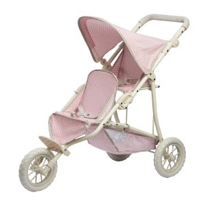 Olivia's Little World Dolls Twin Pram Stroller Pushchair For Baby Dolls OL-00004