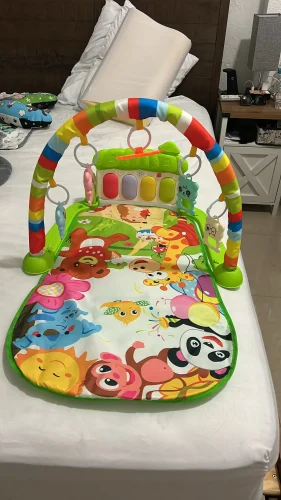 Baby toys Pedal Piano Toy Music Fitness Rack Newborn Fitness Equipment Game Mat Prone Time Activity Gymnastics Mat 0-1 Years Old photo review