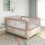 vidaXL Toddler Safety Bed Rail Taupe 140×25 cm Fabric