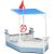 Outsunny Kids Wooden Sand Pit w/ UV Protections, Canopy, for Ages 3-8 Years